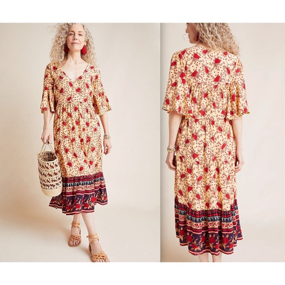 Anthropologie Dresses & Skirts - Anthropologie Faithfull the Brand Melia Midi Dress Size 2 Small Floral Boho S